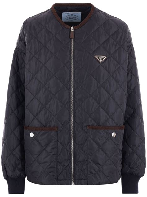 prada cropped bomber|Prada quilted light vest.